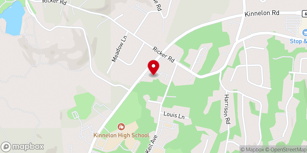 Map showing location of St David's Episcopal Church