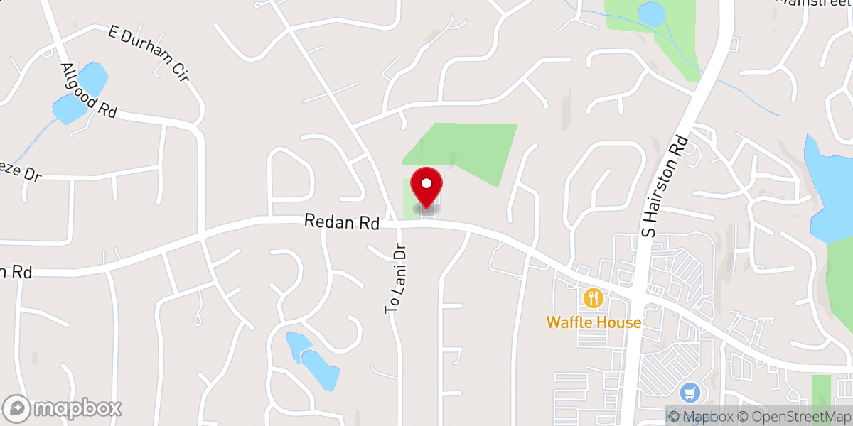 Map showing location of Mountain View Baptist Church