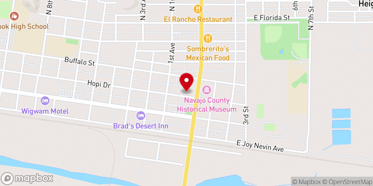 Map showing location of Holbrook United Methodist Church