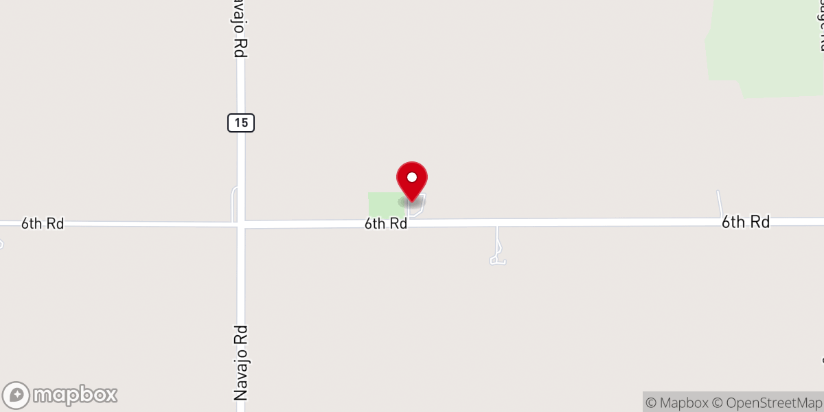 Map showing location of Mizpah Church