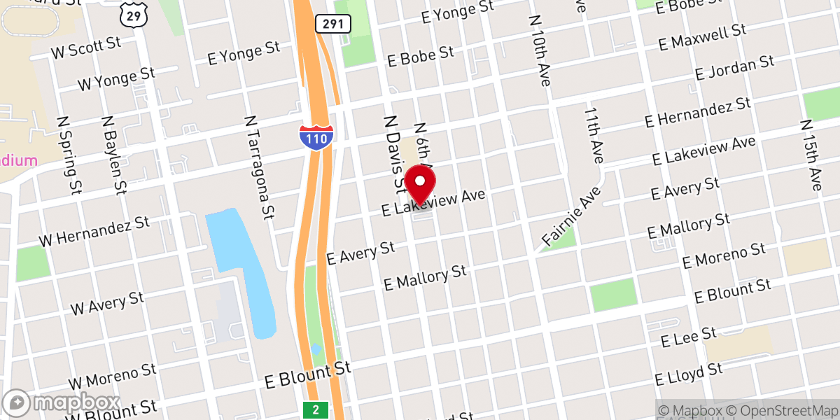Map showing location of Catholic Charities of Northwest Florida