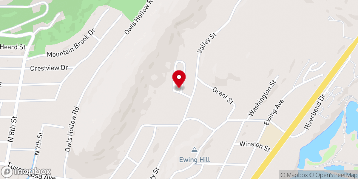 Map showing location of Mount Sinai Spiritual Church