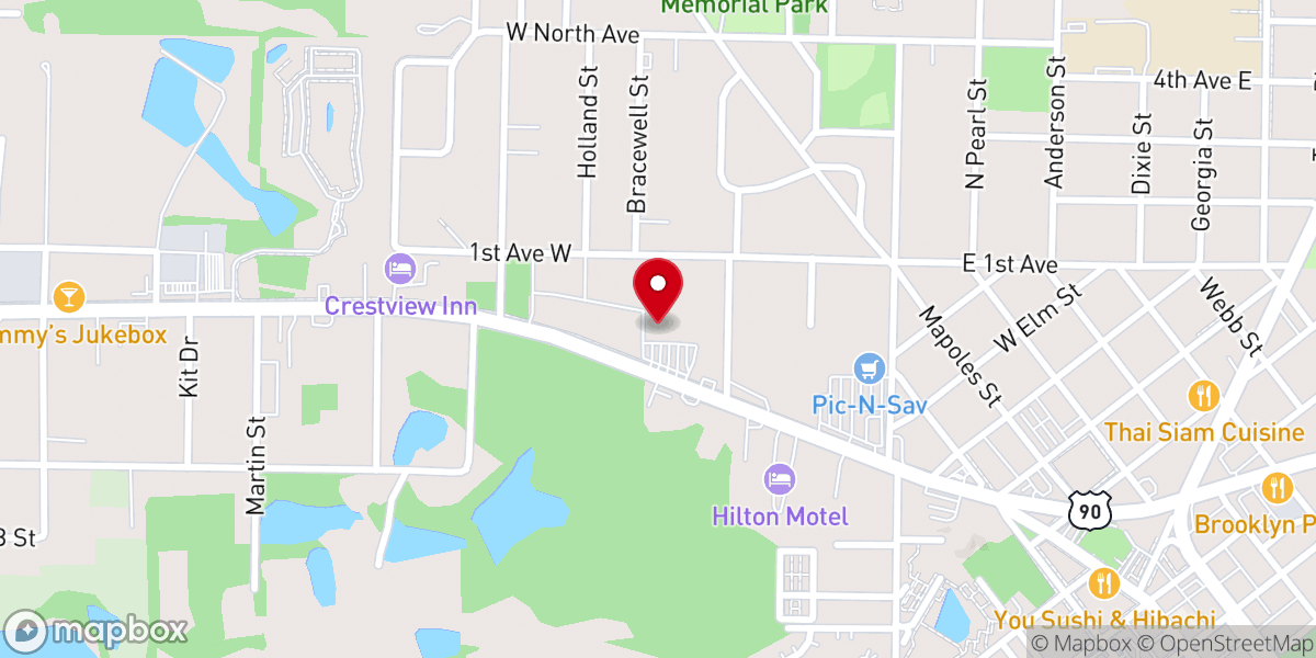 Map showing location of New Beginnings Church