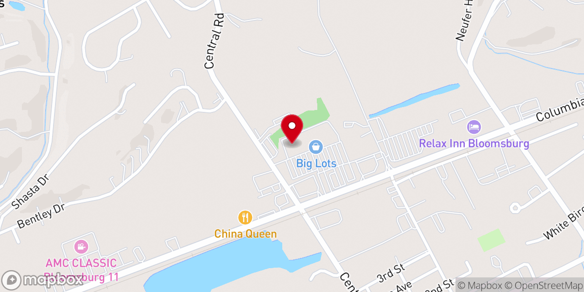Map showing location of LCBC Columbia-Montour