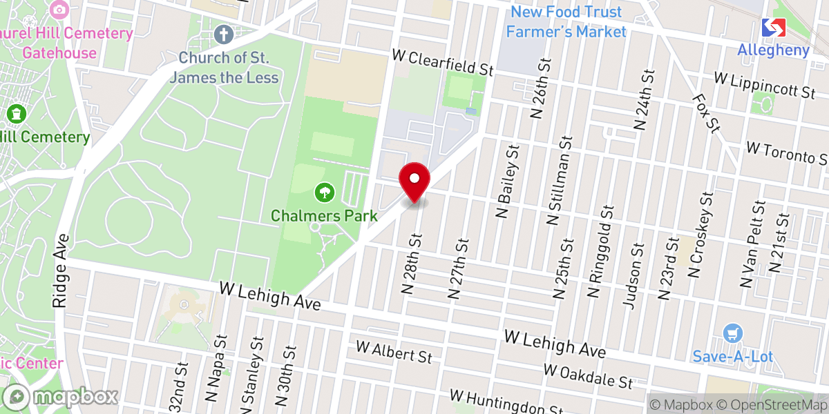 Map showing location of Mediator Lutheran Church