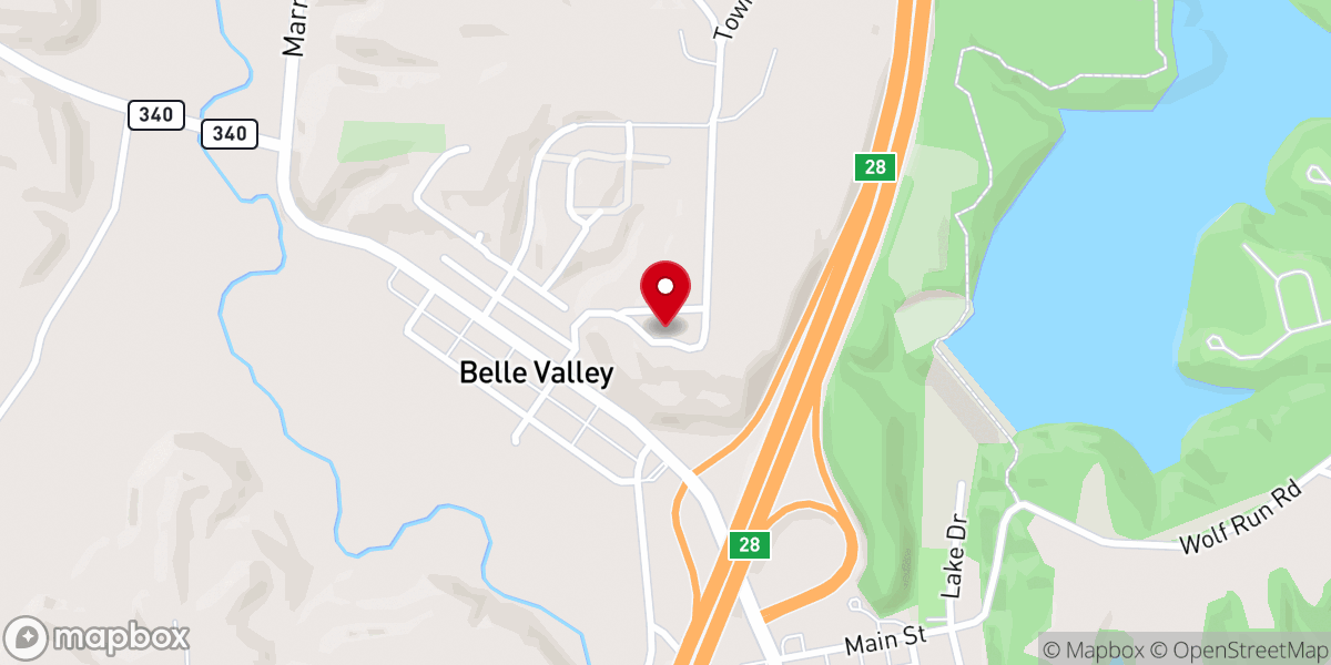 Map showing location of Faith Baptist Church