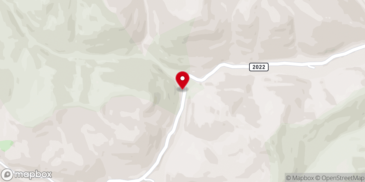 Map showing location of Rock Bottom Baptist Church