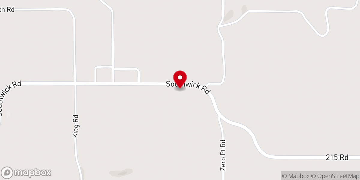 Map showing location of Southwick Bible Church