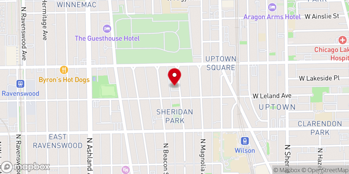 Map showing location of Uptown (Lakeview) Church of Christ