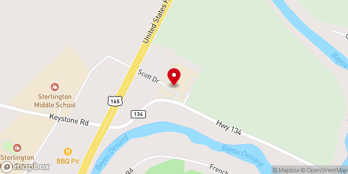 Map showing location of Sterlington Elementary School