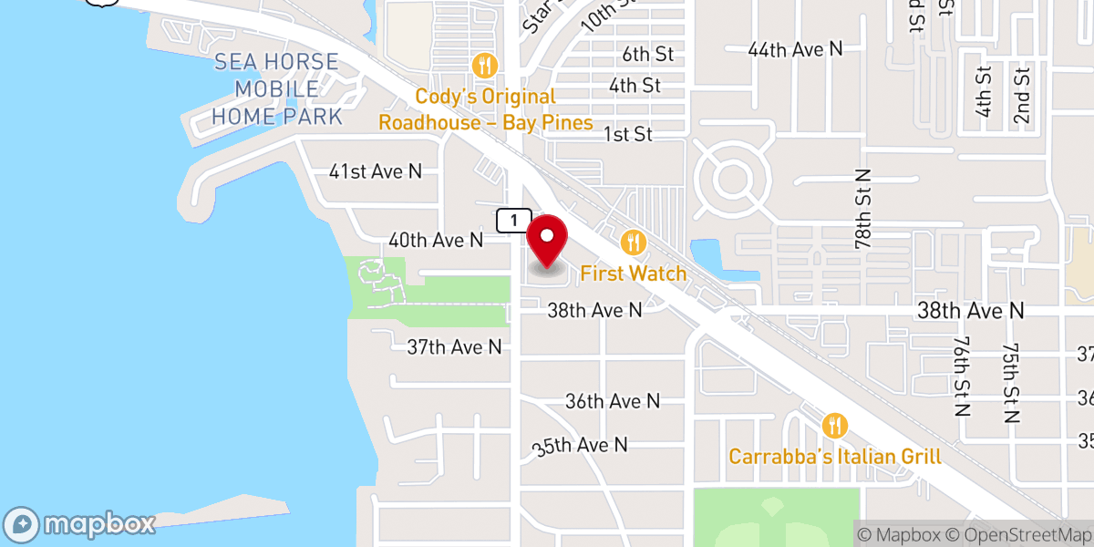 Map showing location of Park Street Baptist Church