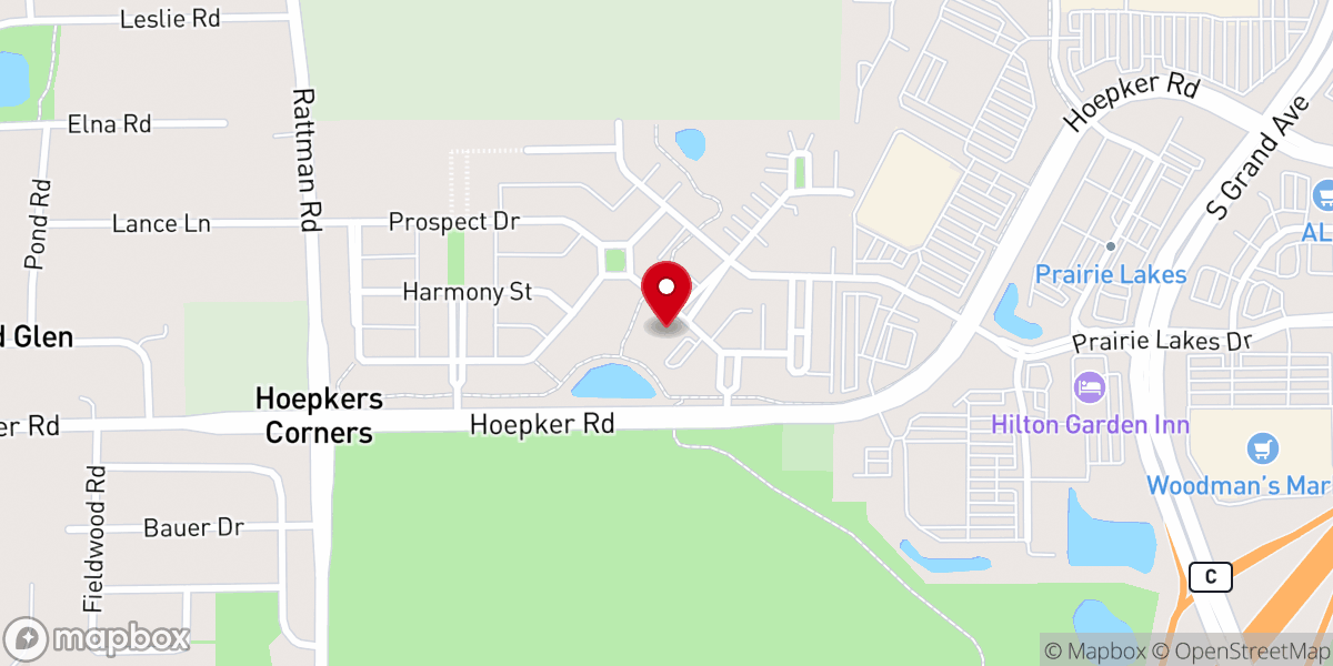 Map showing location of United Hmong Baptist Church