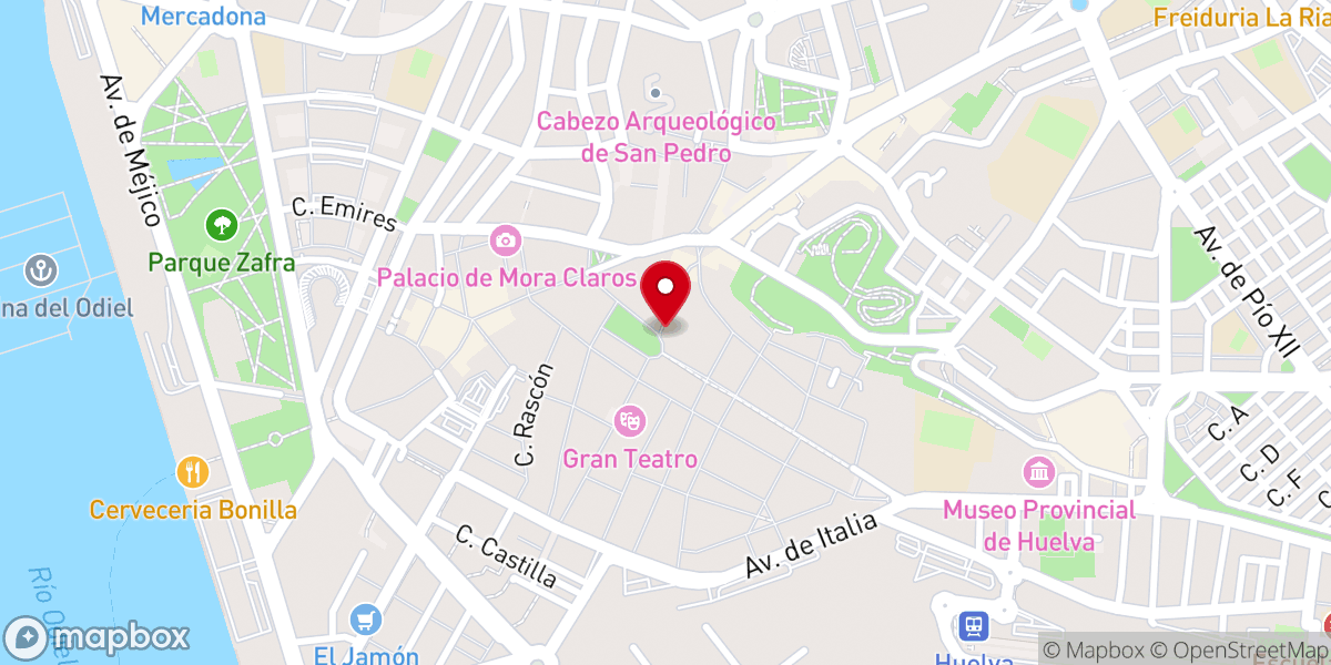 Map showing location of Iglesia Las Agustinas