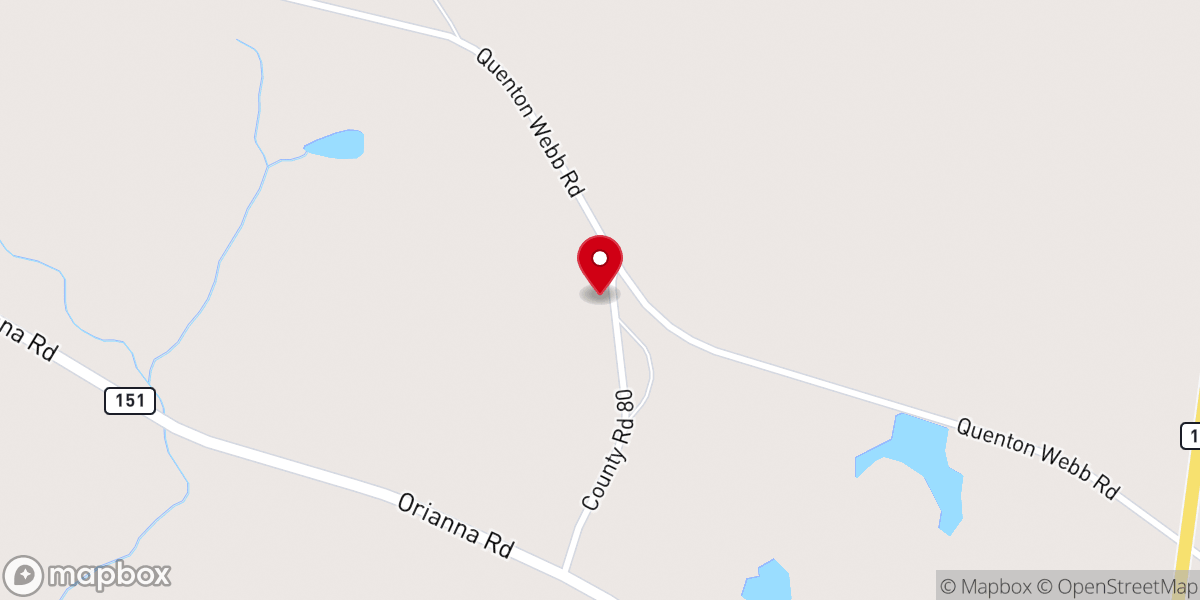 Map showing location of Oak Chapel