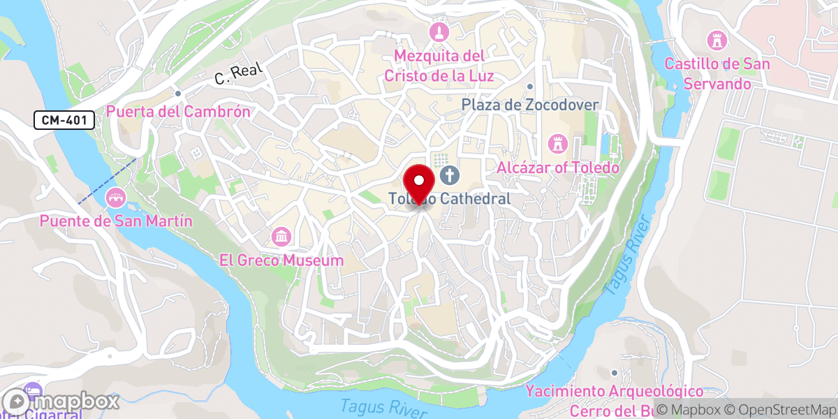 Map showing location of Mazapanes del Convento