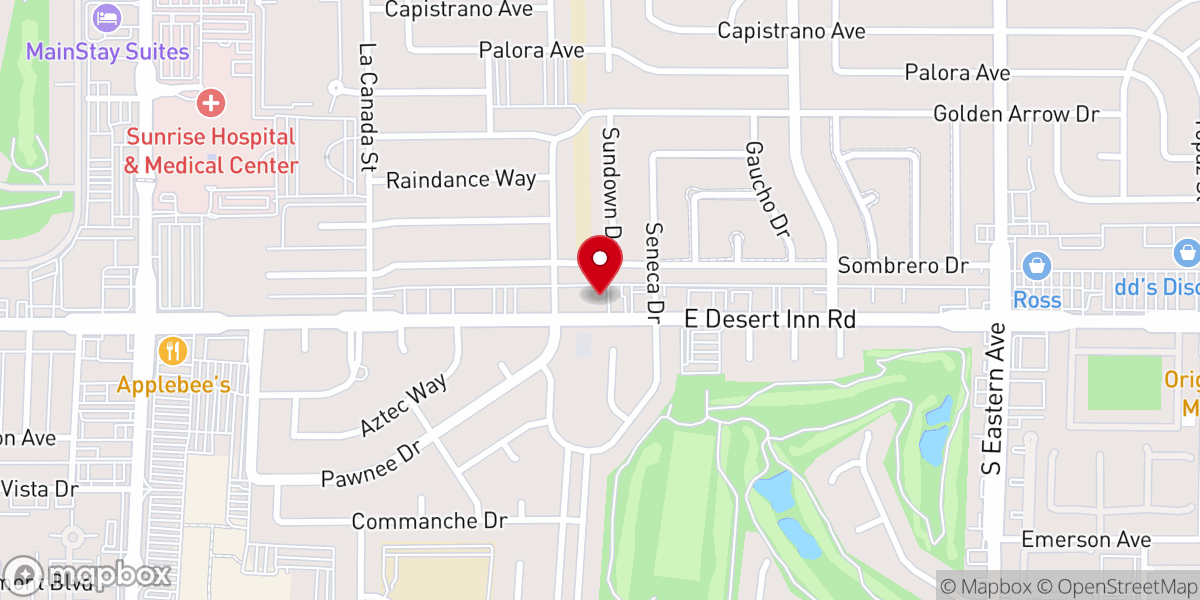 Map showing location of Las Vegas Japenese Community Church Inc