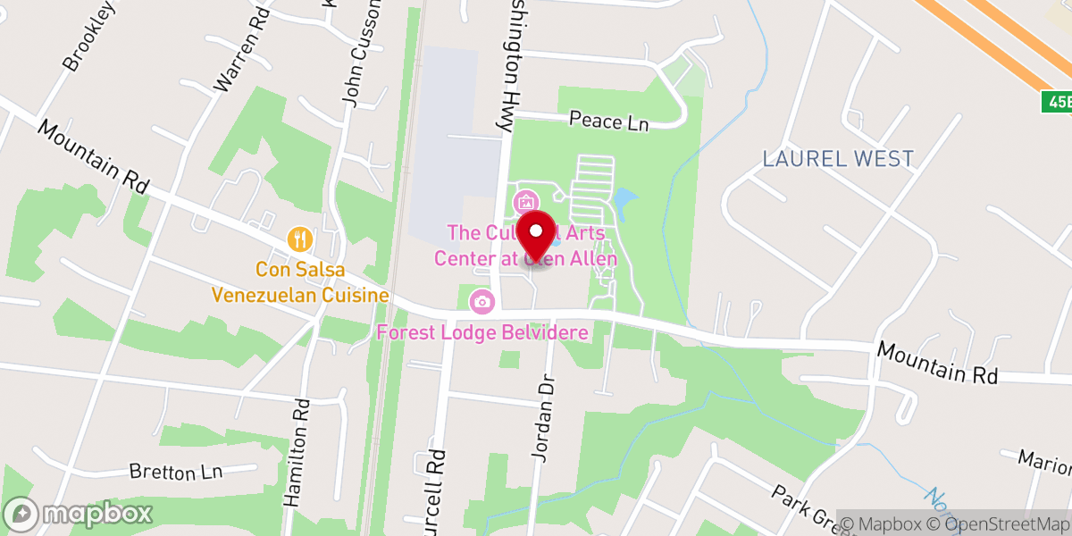 Map showing location of Virginia Cliffe Inn
