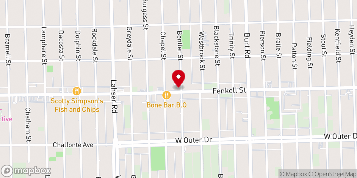 Map showing location of Tabernacle of Faith Missionary Baptist Church
