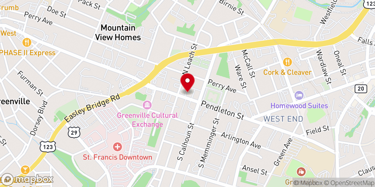 Map showing location of Rushing Wind Church in the Streets