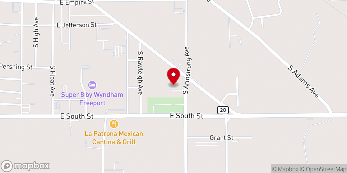 Map showing location of East Gate Christian Center