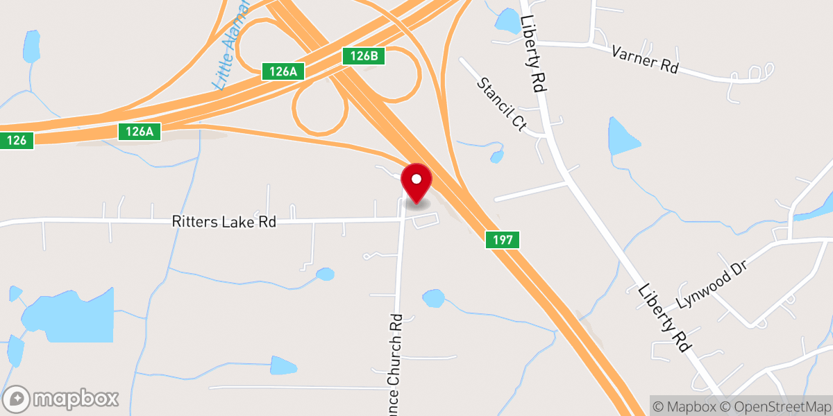Map showing location of Healing Hurting Hearts Ministries