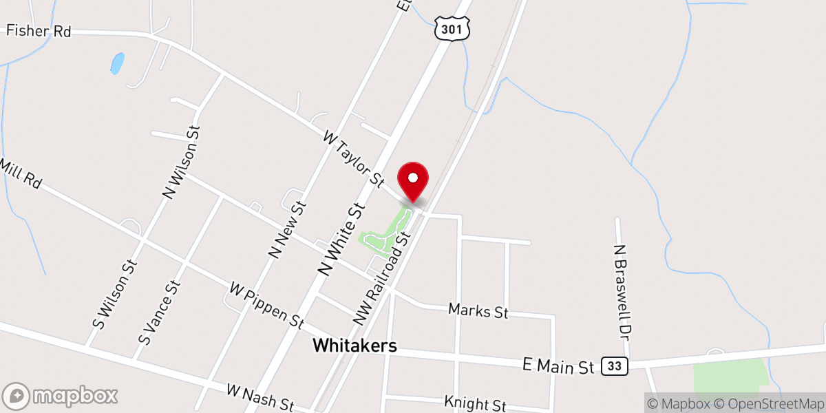Map showing location of Shalom Ministries of Whitakers Inc