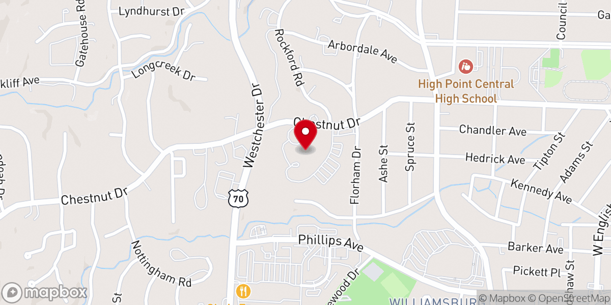 Map showing location of Wesley Memorial Methodist Church