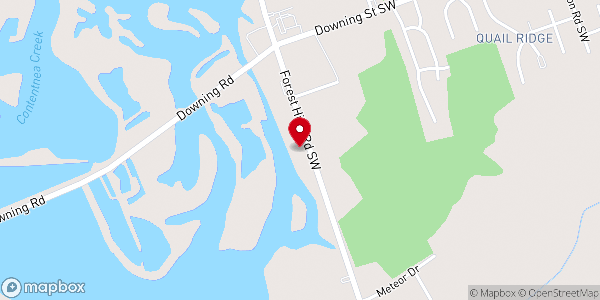 Map showing location of Patterson Chapel