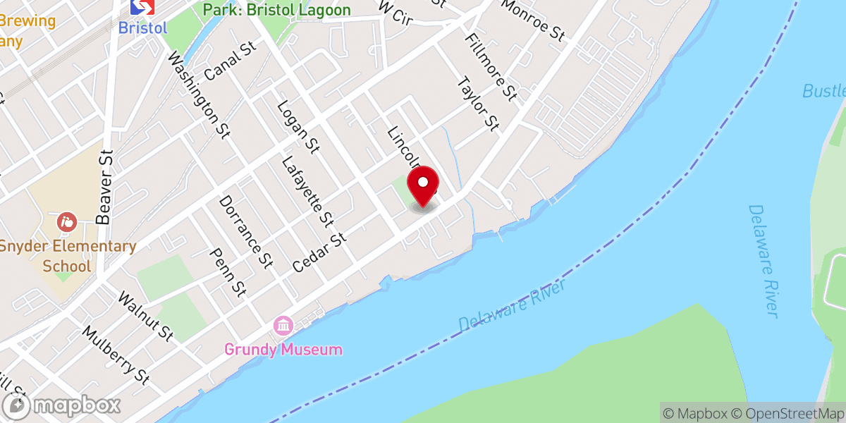 Map showing location of St. Mark Catholic Church Rectory
