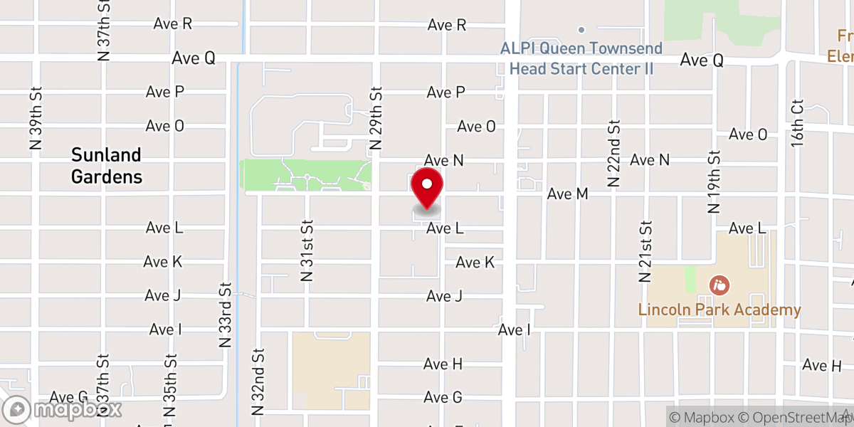 Map showing location of New Destiny Family Worship Center
