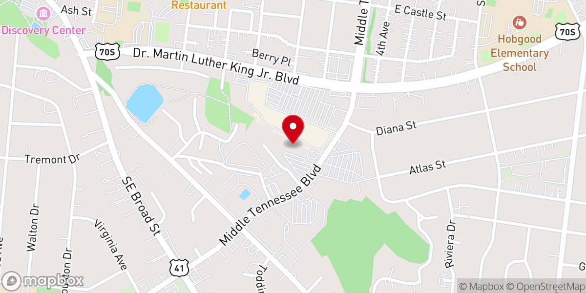 Map showing location of Victory Christian Center