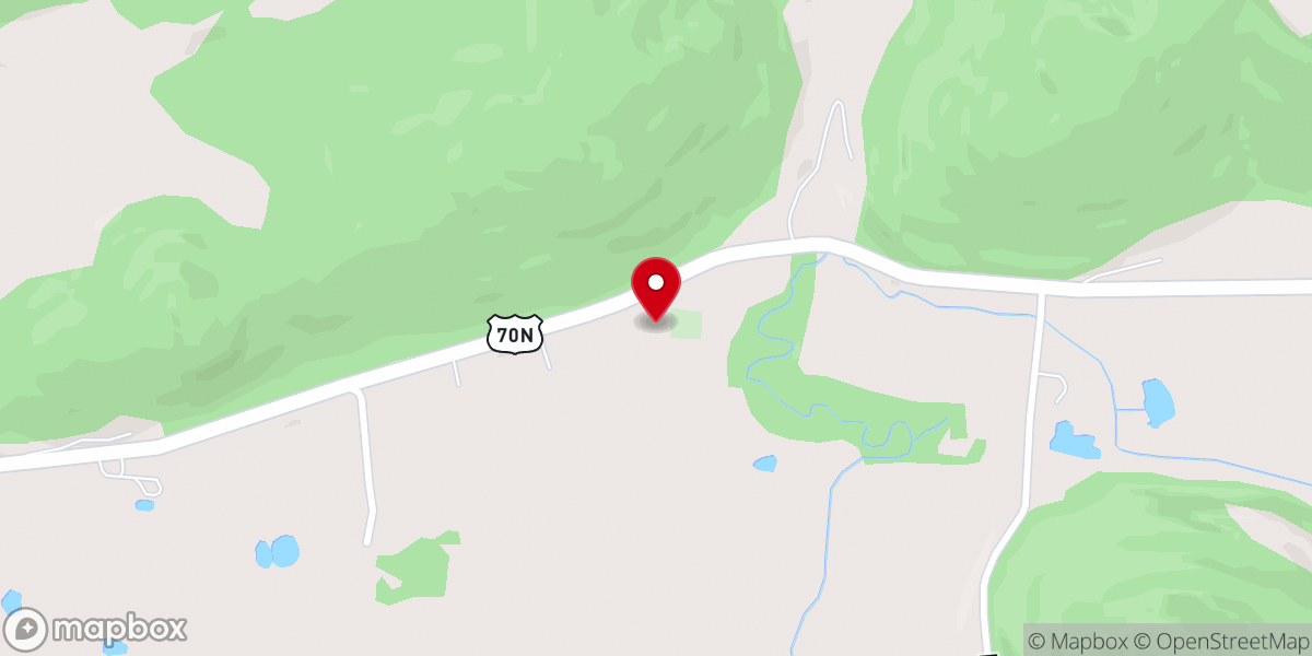 Map showing location of Dry Valley Cumberland Presbyterian Church