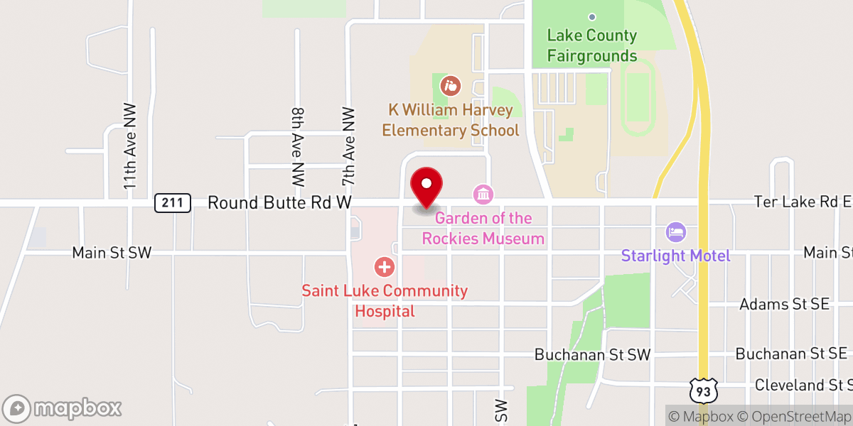 Map showing location of Church of Christ of Lake County