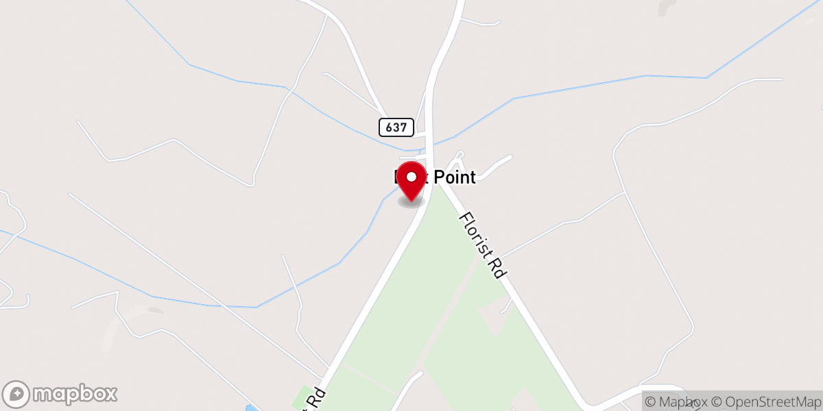 Map showing location of East Point Independent Church