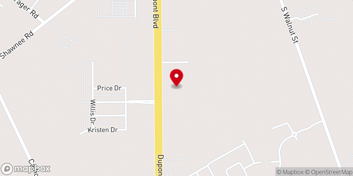 Map showing location of New Life Baptist Church