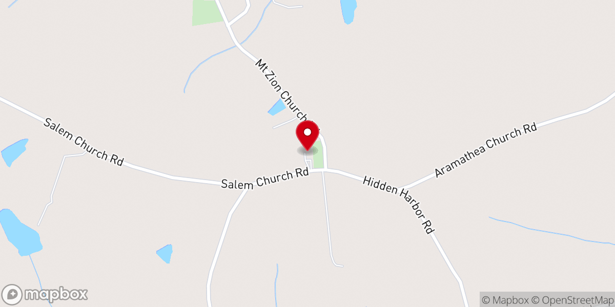 Map showing location of Salem Baptist Church of Lincolnton, GA