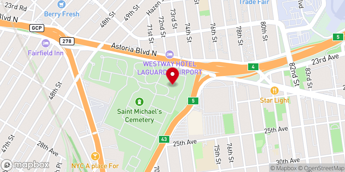 Map showing location of All Souls Chapel and Crematory