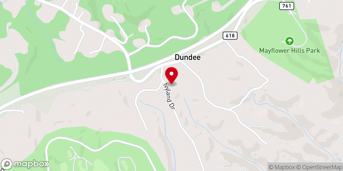 Map showing location of St John Ame Church
