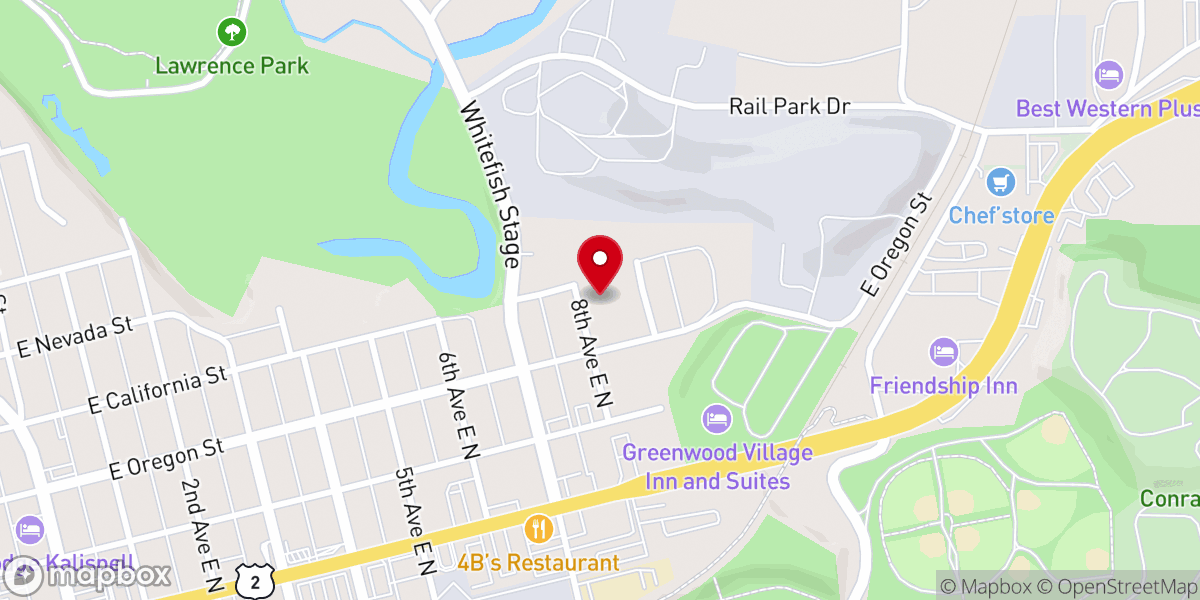 Map showing location of Shining Mountains Church of Religious Science