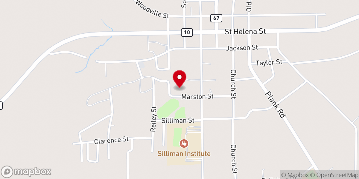 Map showing location of East Feliciana Police Jury Office