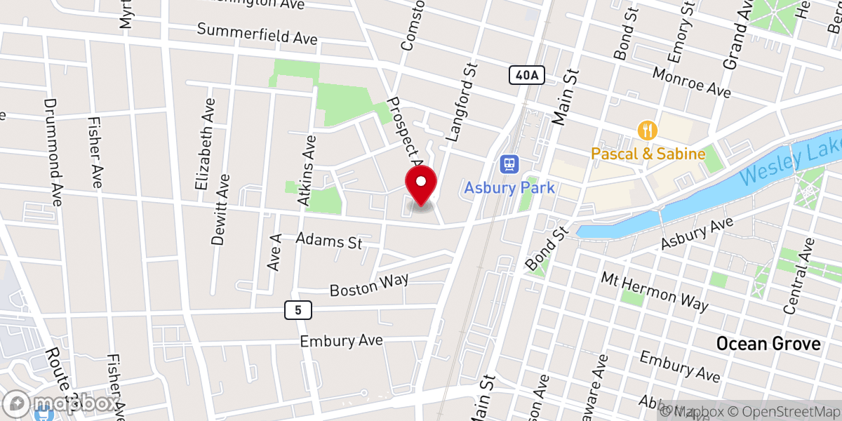 Map showing location of St. Stephen AME Zion Church