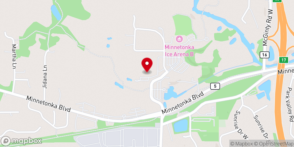 Map showing location of Minnetonka Seventh-day Adventist Church