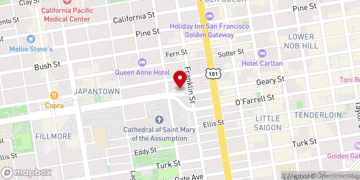 Map showing location of Archdiocese of San Francisco