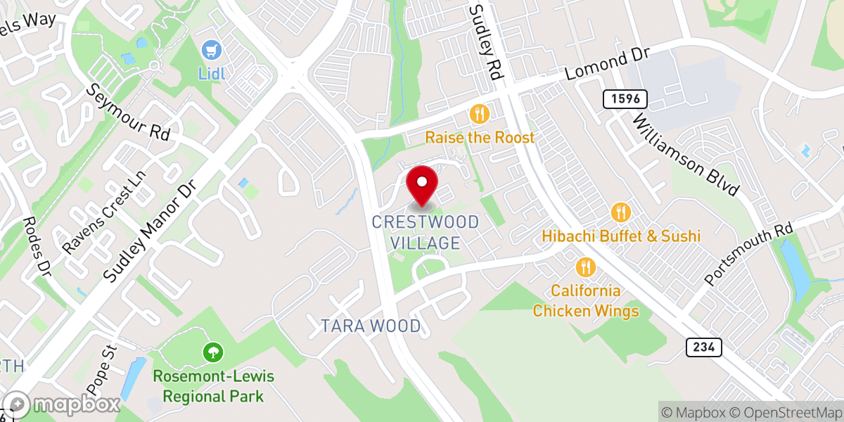 Map showing location of Manassas Presbyterian Church