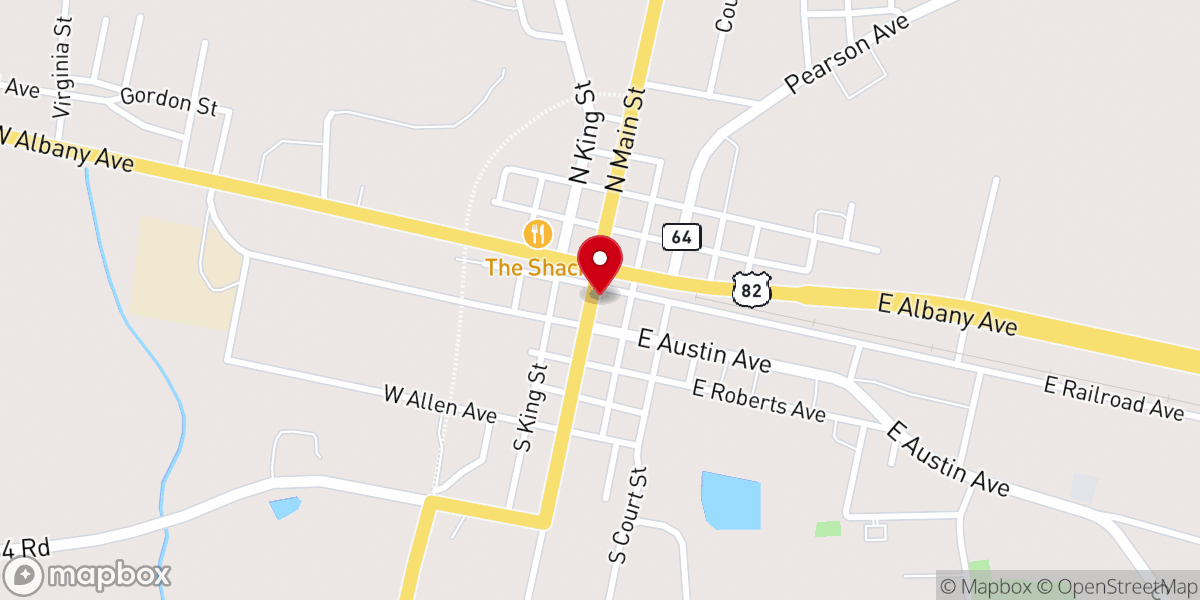 Map showing location of Iglesia Bautista Palabra de Vida
