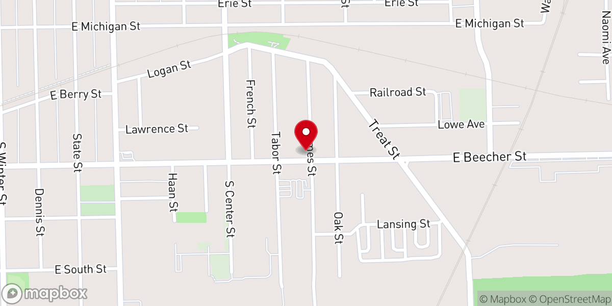 Map showing location of City of Refuge Ministries Toledo Ohio