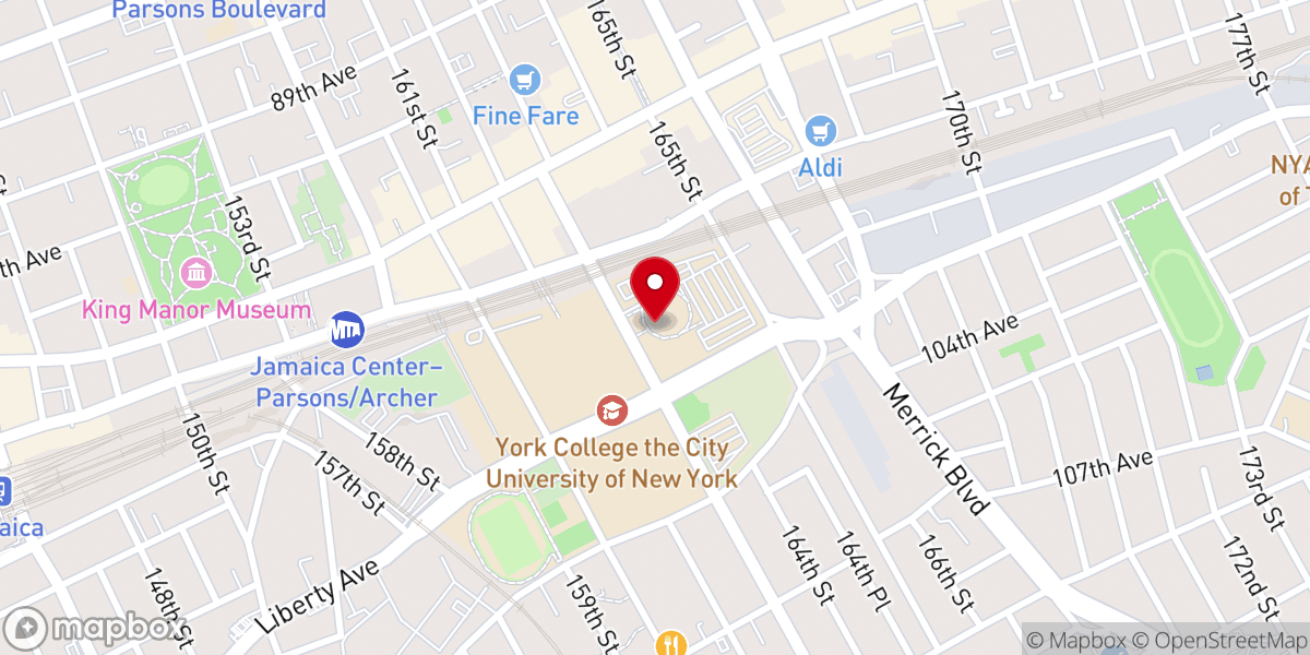 Map showing location of Milton G. Bassin Performing Arts Center