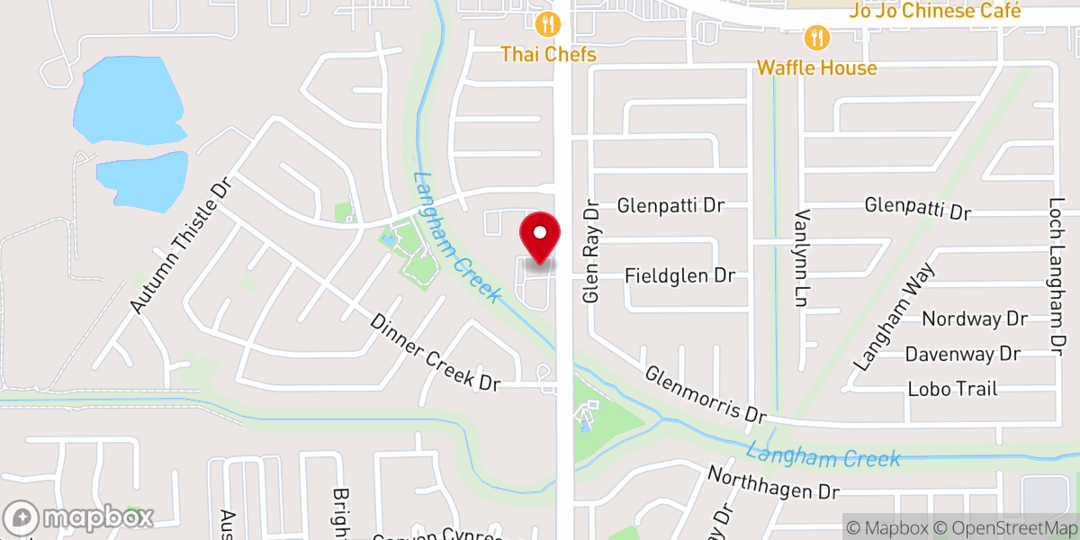 Map showing location of Pentecostals of West Houston