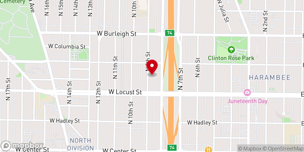 Map showing location of St Matthew Christian Methodist