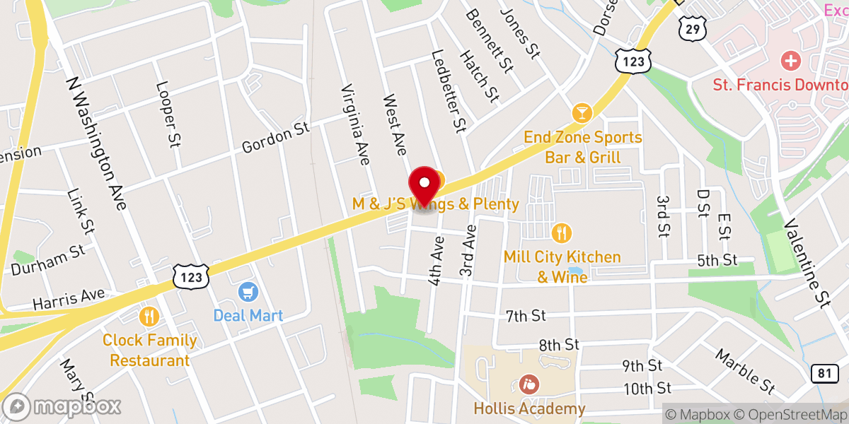 Map showing location of Greater Mount Calvary Baptist Church